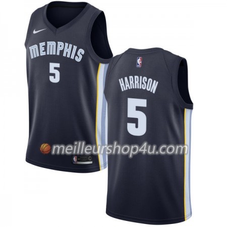 Maillot Basket Homme Memphis Grizzlies Andrew Harrison 5 Nike 2017-18 Navy Swingman